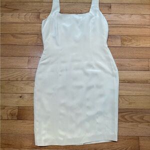 Vintage 100% Silk Dana Buchman Cream Sheath Dress